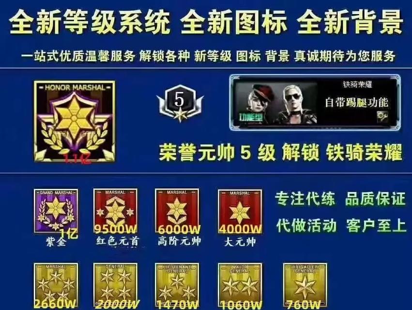 2024CF段位等级划分（全面解析CF游戏中2024年段位等级变动和顺序）